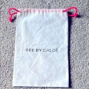 See By Chloe Pink and White Pouch